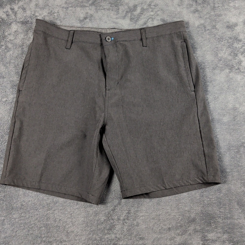 Burnside Men's Chino Hybrid Stretch Cotton Blend Shorts Size 36 Black
